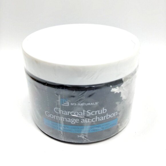 NEW M3 Naturals - Charcoal Scrub - Infused with Collagen and Stem Cell -‎ SEALED - Picture 3 of 4